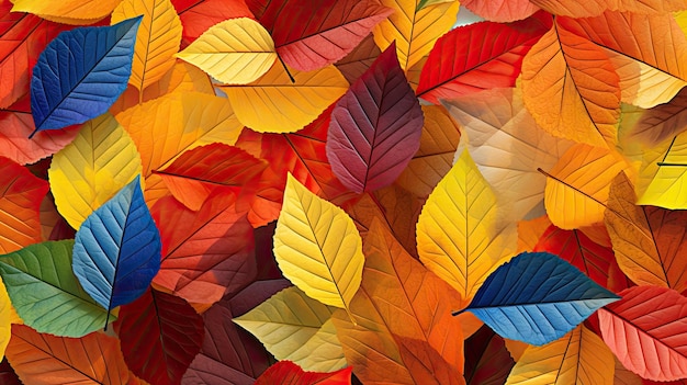 Isolierte Herbstblätter auf schwarzem Hintergrund Sammlung von Herbstblättern Generative KI