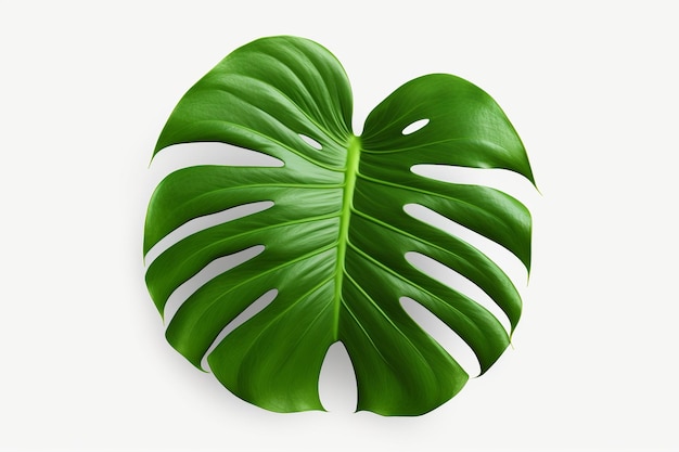 isolierte Illustration von tropischen Monstera-Blättern png weißer Hintergrund