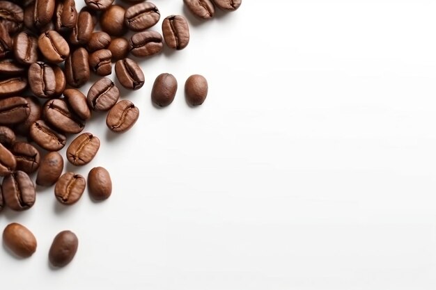 Isolierte Kaffeebohnen in einem Sack Generative KI