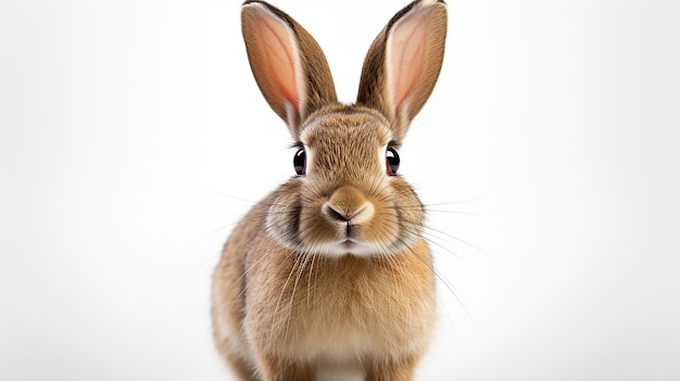 Isolierte Kaninchengesichtsaufnahme auf transparentem Hintergrund