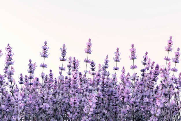 Isolierte Lavendelblumen auf weißem Hintergrund