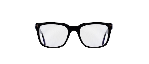 Isolierte moderne schwarze Brille zur Korrektur des Sehvermögens