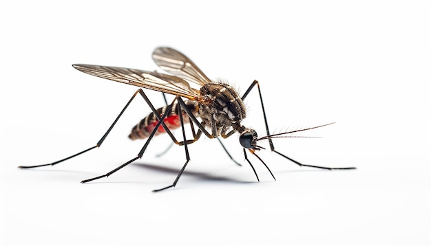 Foto isolierte mosquito-höhe seitliche ansicht