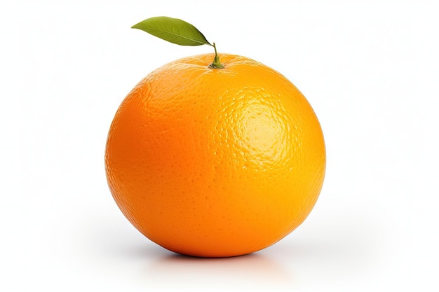 Isolierte Orangenfrucht auf weißem Hintergrund