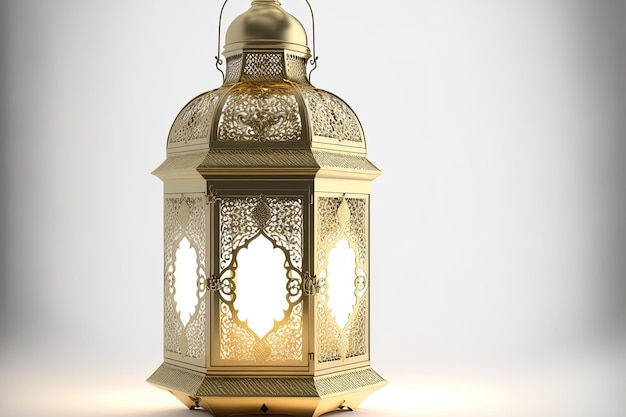 Isolierte Ramadan-Laterne Lampe im arabischen Stil mit weißem Hintergrund