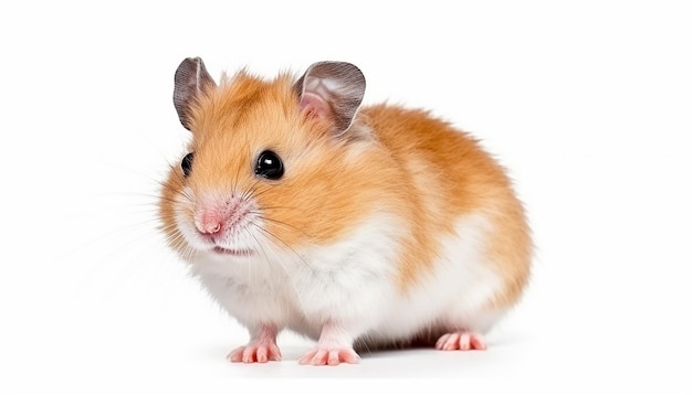 Isolierte Seitenansicht der Hamsterhöhe