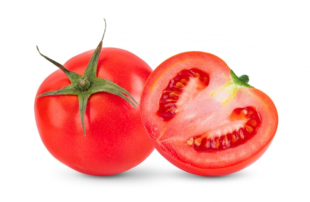 Isolierte Tomaten auf Weiß