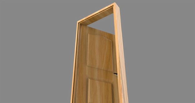 Isolierte Tür Illustration 3D-Rendering