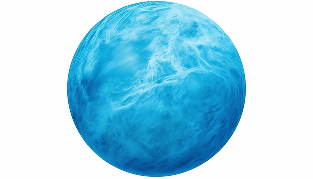 Isolierte Vorderansicht des blauen Planeten Venus