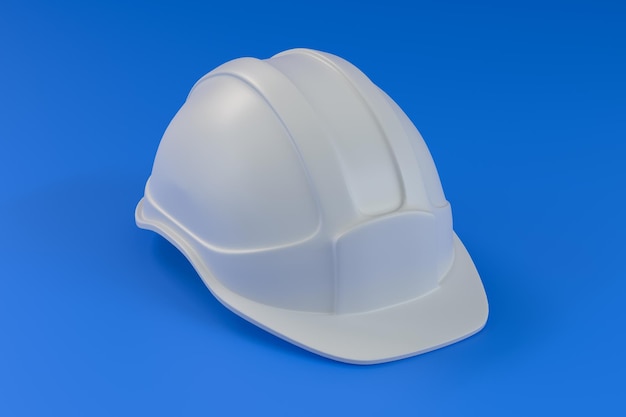 Isolierte Weißhelm Illustration 3D-Rendering