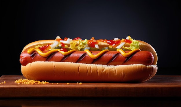 Foto isolierter hotdog vor einem sauberen hintergrund