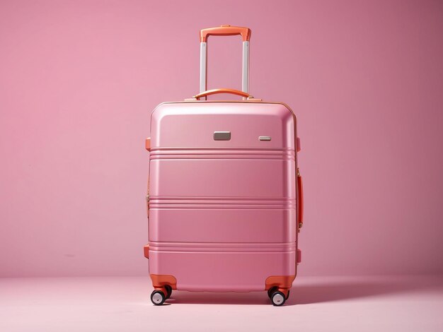 Isolierter Koffer Rosa Eleganz auf einem spielerischen Hintergrund