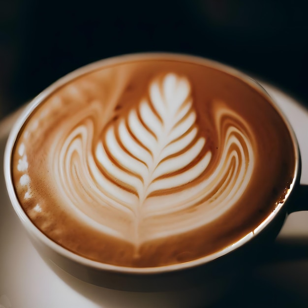 isolierter Latte-Kaffee, um die Feier zum internationalen Kaffeetag zu genießen