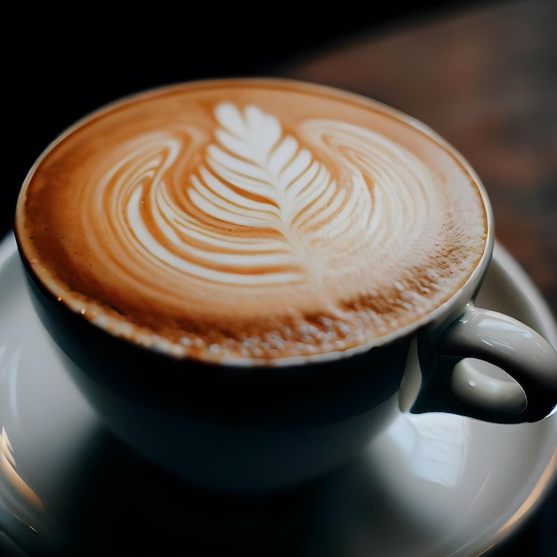 isolierter Latte-Kaffee, um die Feier zum internationalen Kaffeetag zu genießen