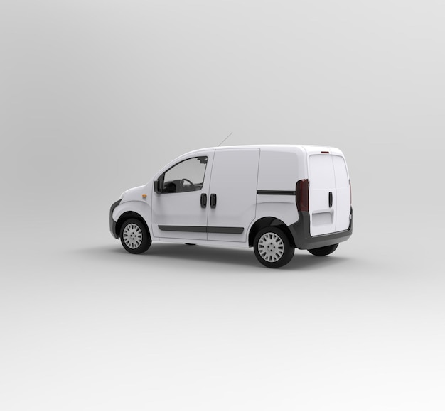 Isolierter Lieferwagen 3D-Rendering