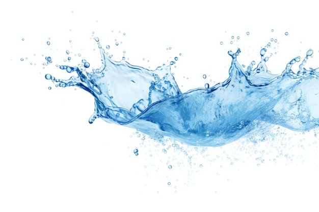 isolierter Wasserspritzer auf weißem Hintergrund