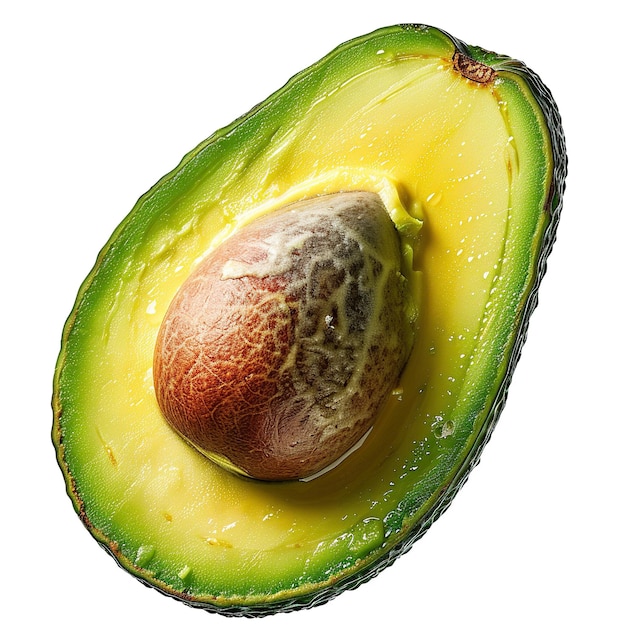 Isoliertes Avocado auf weißem Hintergrund