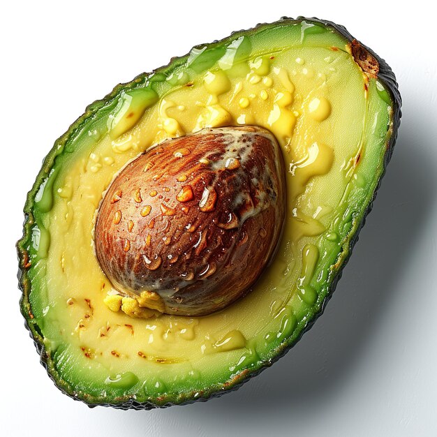 Foto isoliertes avocado auf weißem hintergrund