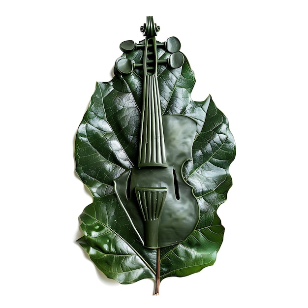 Isoliertes Geigenblatt Feigenblatt mit Geigeform und Dunkelheit auf sauberem Hintergrund Clipart