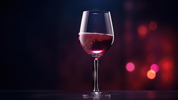 Isoliertes Glas Rotwein mit künstlicher Intelligenz generiert