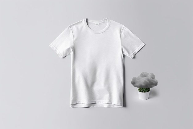 Isoliertes weißes T-Shirt-Mockup-Werbefoto