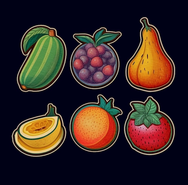 isometrische Ansicht der Frucht-Symbole Spiel-Asset