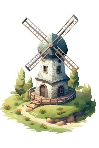 Isometrische Windmühle
