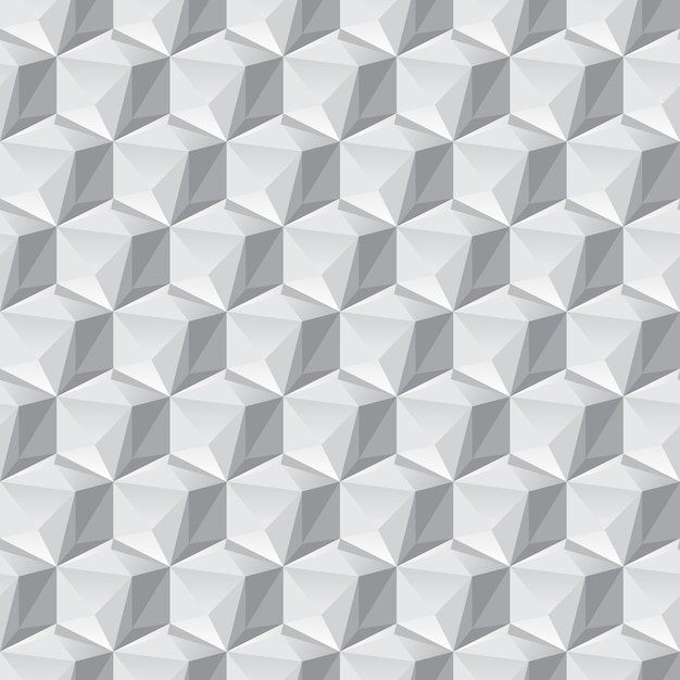 Isometrischer 3d Hintergrund mit Würfeln. Futuristisches geometrisches nahtloses Muster. Optische Täuschung des Volumens