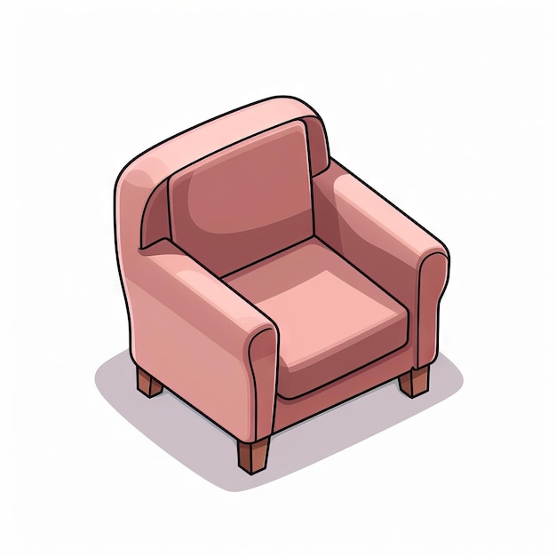 Isometrischer isolierter Sessel