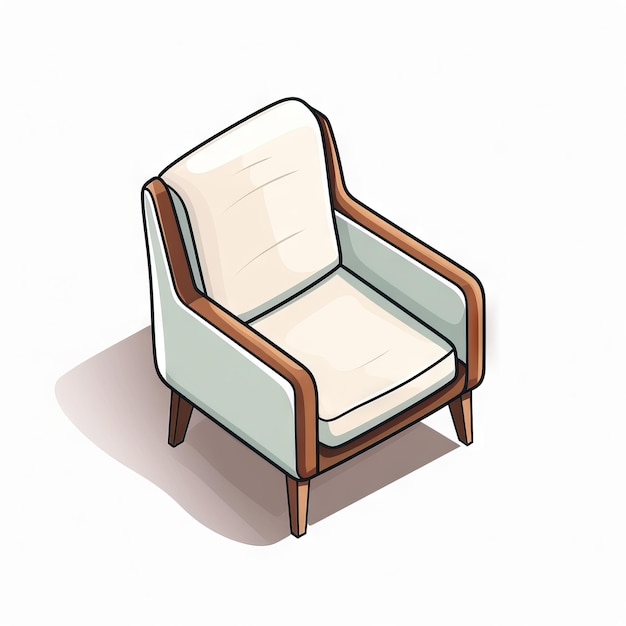Isometrischer isolierter Sessel