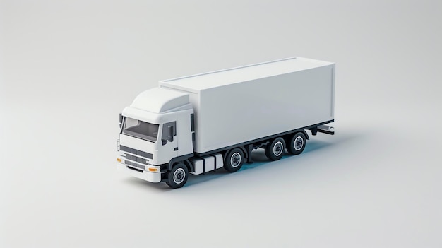 Isometrisches 3D-Symbol einer Truck-Autotransport-Design-Illustration
