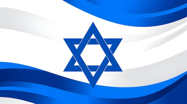 Israel bandera estrella de David símbolo paz generativa AI guerra bombardeo palestina israelí