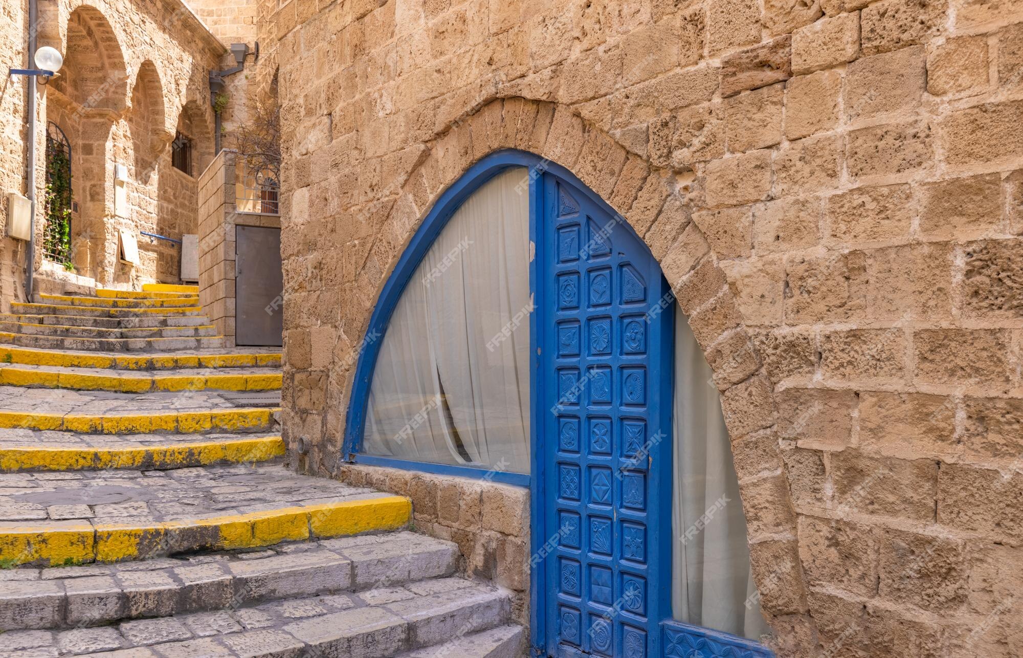 Israel tel aviv namal yafo histórico puerto antiguo de jaffa con boutiques  de galerías de arte y casas antiguas | Foto Premium