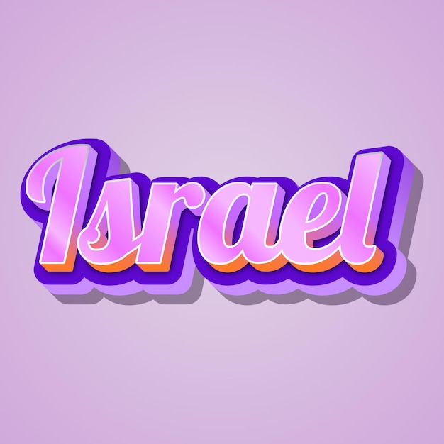 Israel tipografía diseño 3d texto lindo palabra cool foto de fondo jpg