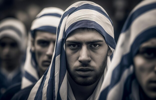 Foto israelische menschen marschieren auf der straße und fordern frieden juden gegen den krieg und auf der suche nach einem friedlichen zuhause