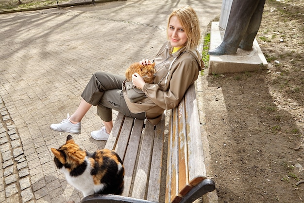 Istanbul streunende Katzen erhalten Aufmerksamkeit und Zuneigung von Touristen.