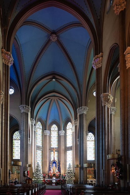 Istanbultürkei januar innenraum der st. anthony-kirche oder bazilikasi