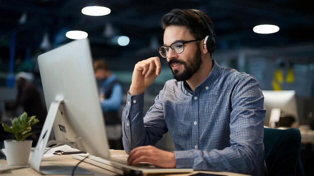 IT-Ingenieur arbeitet mit seinem PC