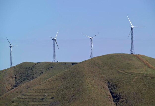 ITÁLIA Sicília Francofonte zona rural Turbinas de energia eólica