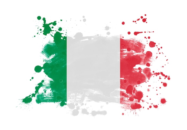 Italia bandera grunge fondo pintado