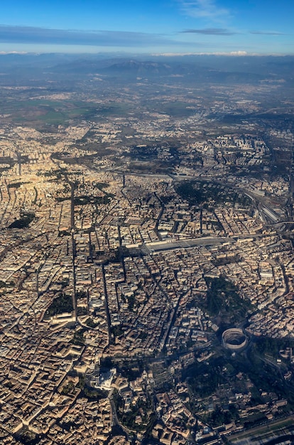 Itália Lazio vista aérea de Roma