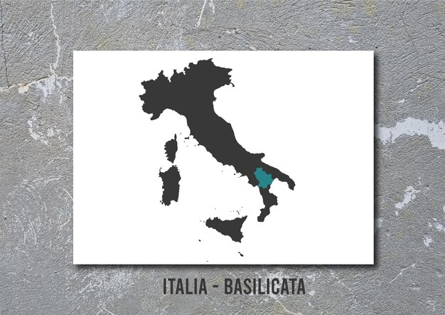 Foto itália regioni basilicata mappa