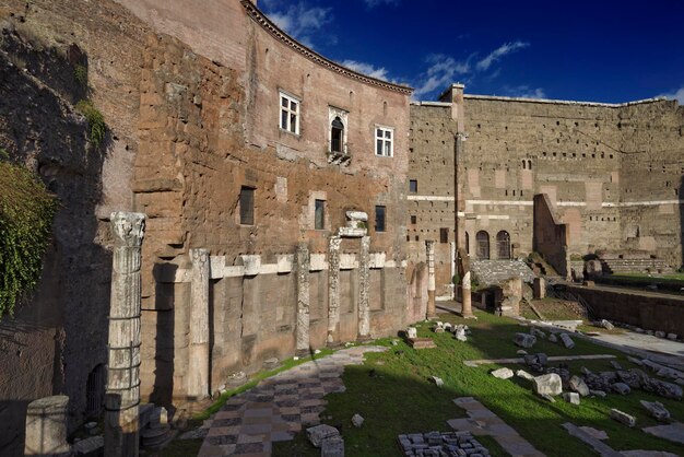 Itália, Roma, Fórum Romano (Fórum de Nerva, 97 dC), ruínas romanas