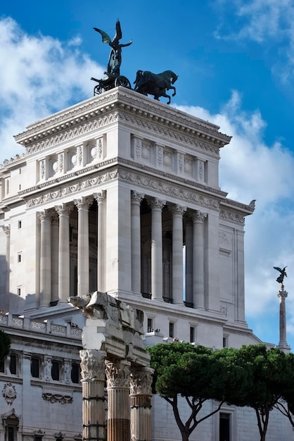 Itália, Roma, vista do Palácio vitoriano (Vittoriano)