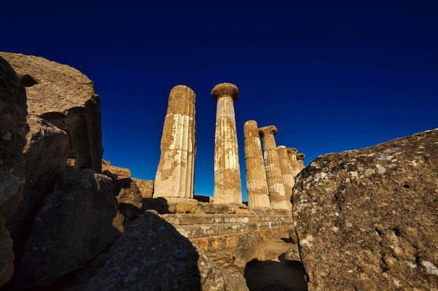 Itália Sicília Agrigento Templos Gregos Vale Colunas do Templo de Hércules