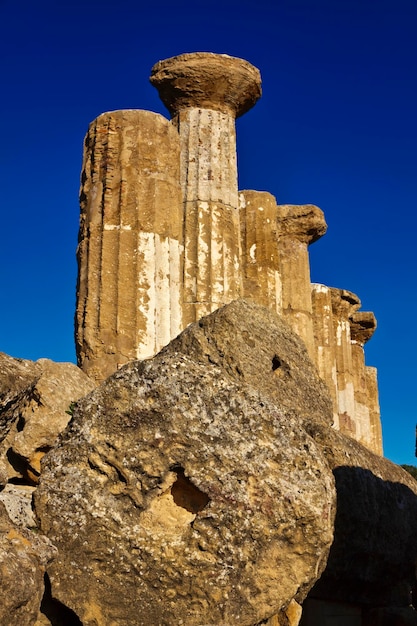 Itália Sicília Agrigento Templos Gregos Vale Colunas do Templo de Hércules