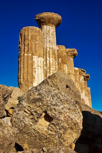 Itália Sicília Agrigento Templos Gregos Vale Colunas do Templo de Hércules