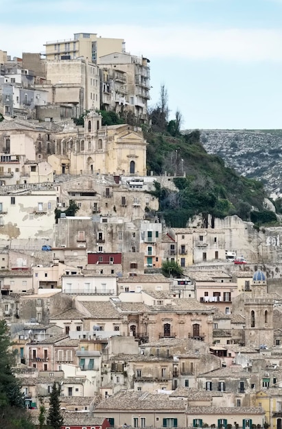 Itália, Sicília, Ragusa Ibla, vista da cidade barroca