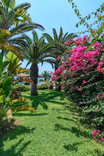 Italia, Sicilia, Sampieri (provincia de Ragusa), campo, casa de piedra, jardín y piscina