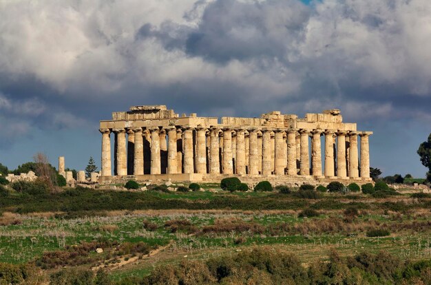 Italia, Sicilia, Selinunte, templo griego de Hera (409 a. C.)